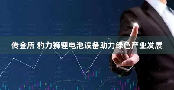 传金所 豹力狮锂电池设备助力绿色产业发展