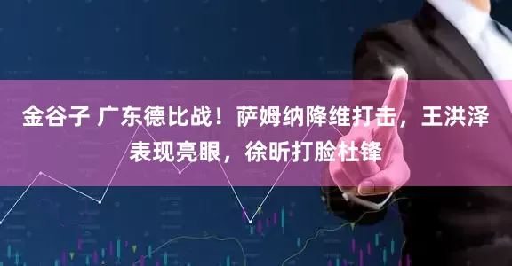 金谷子 广东德比战！萨姆纳降维打击，王洪泽表现亮眼，徐昕打脸杜锋